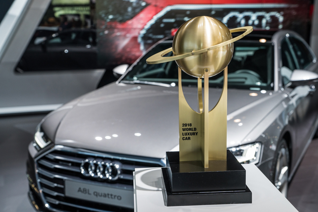 Audi A8が「ワールド ラグジュアリー カー 2018」を受賞