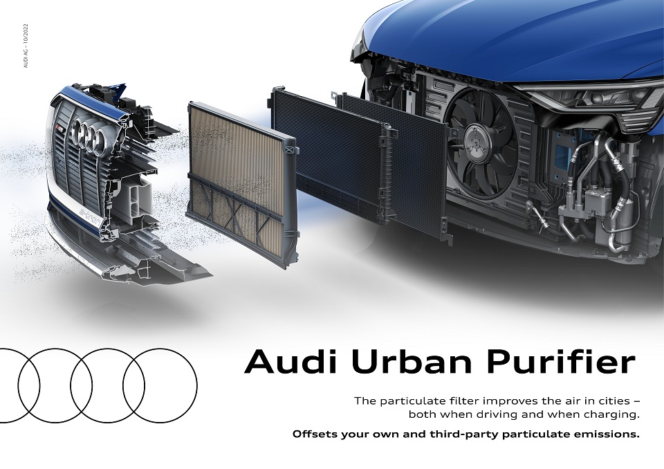 Audi Urban Purifier – 電気自動車用 微粒子フィルター（ドイツ本国発表資料）